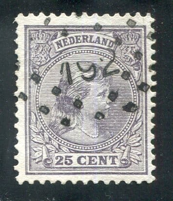 puntstempel 192 NIEUWE PEKELA op nvph 42 ; catw. €100,00